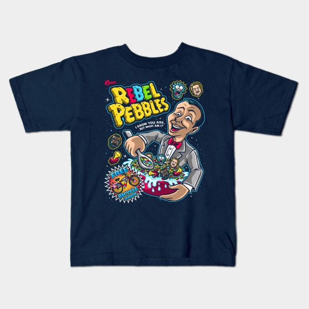 Rebel Pebbles Kids T-Shirt by CoDDesigns